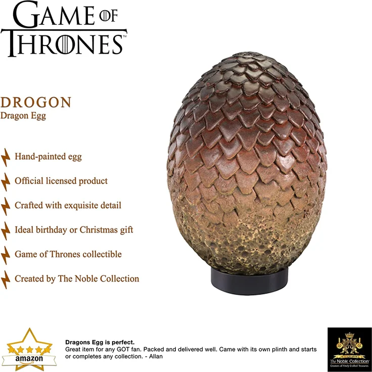 Drogon Drachenei Replik - Game of Thrones – Bild 3