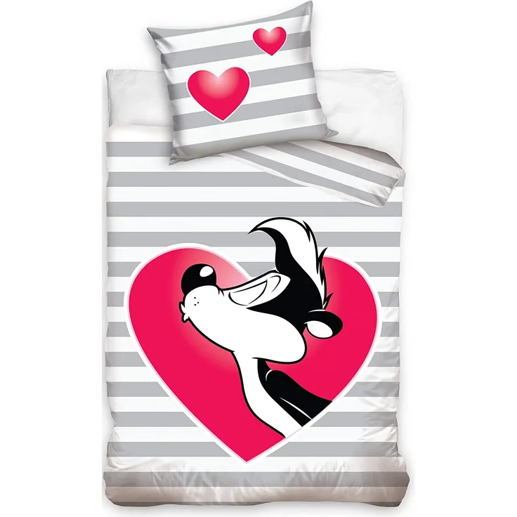 bettwäsche grau/rosa 140 x 200 cm