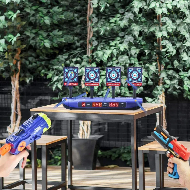 Dreamy Cubby Zielscheibe für Nerf Pistole, 4 Spielmodi & 4 Ziele Elektronische Wertung Automatisches Zurücksetzen Digitale Ziele Spielzeug für 6 7 8 9 10 Jahre Kinder Jungen Geburtstagsgeschenke – Bild 8