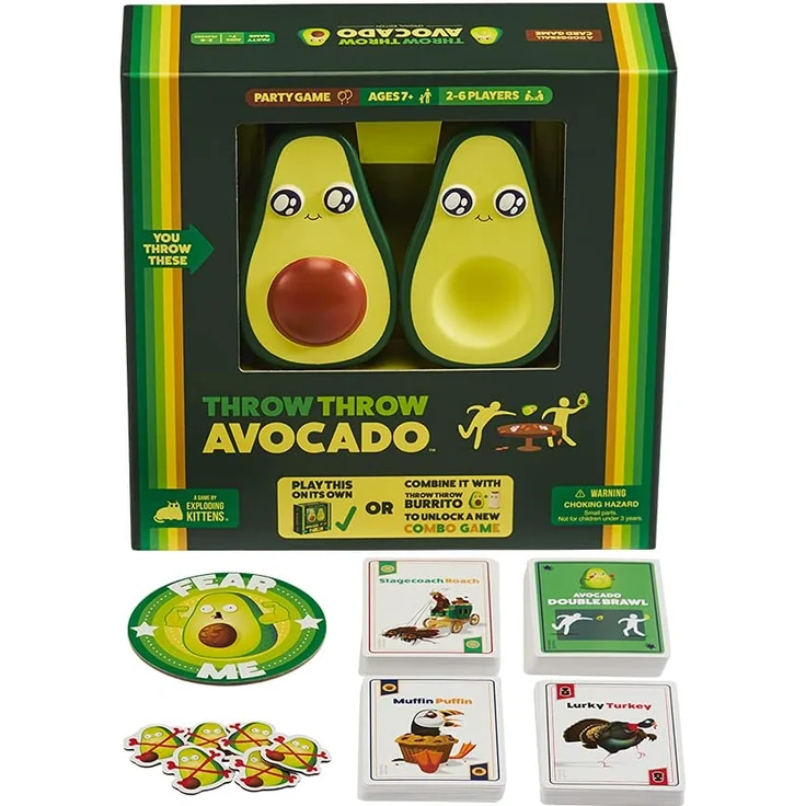 Throw Throw Avocado by Exploding Kittens - A Dodgeball Card Game - Family-Friendly Party Games - Card Games for Adults, Teens & Kids - 2-6 Players – Bild 2