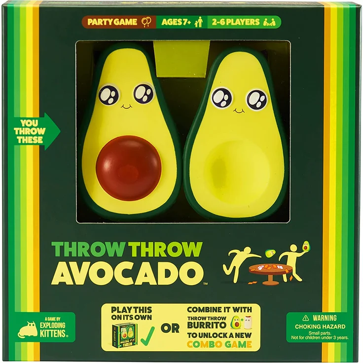Throw Throw Avocado by Exploding Kittens - A Dodgeball Card Game - Family-Friendly Party Games - Card Games for Adults, Teens & Kids - 2-6 Players – Bild 1
