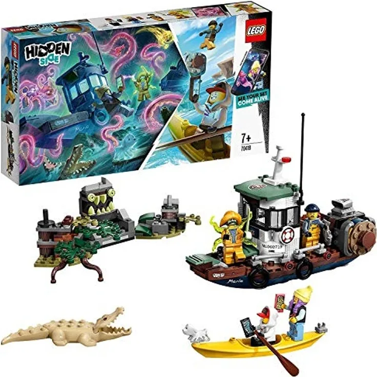 LEGO 70419 Hidden Side Gekenterter Garnelenkutter Kinderspielzeug, Augmented Reality Funktionen
