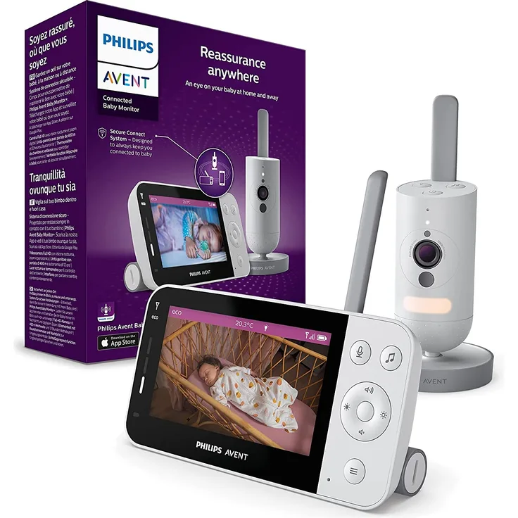 Philips Avent 'Connected SCD923/26', Babyphone mit Secure Connect-System, Baby Monitor + App