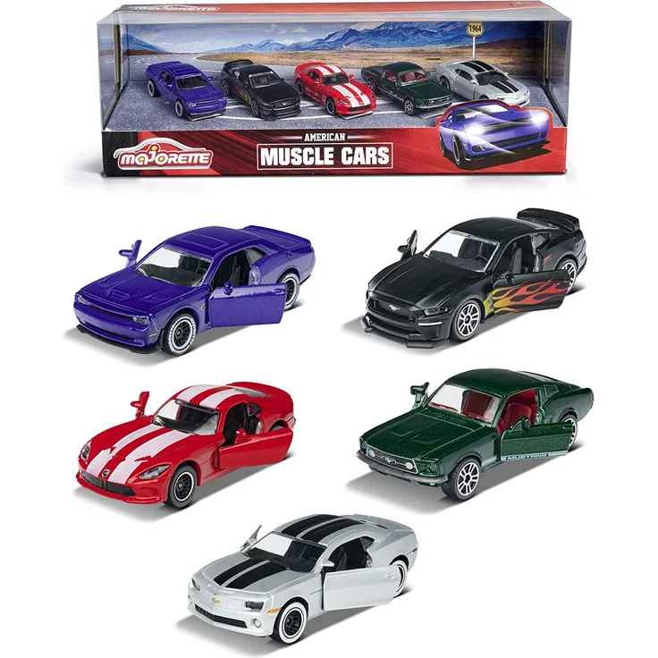 Majorette 212053168 American Muscle Cars Edition 5er Set Maßstab 1:64