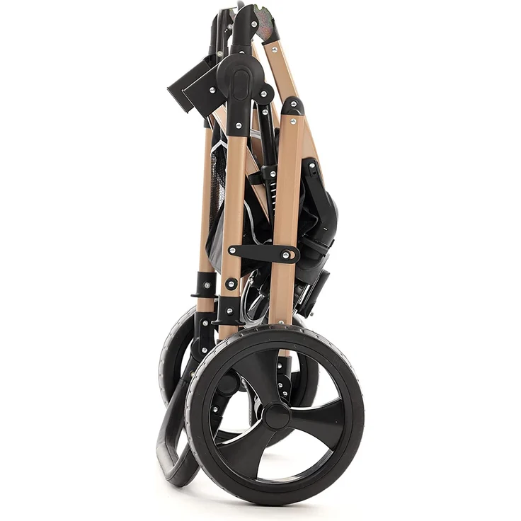 Pixini Kinderwagen Kalani 3in1 oxford schwarz / gold (inkl. Autositz, Regenplane, Wickeltasche,. ) – Bild 8