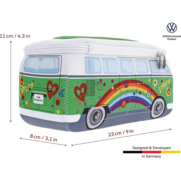 VW Bulli T1 3D Neopren Mäppchen grün – Bild 4