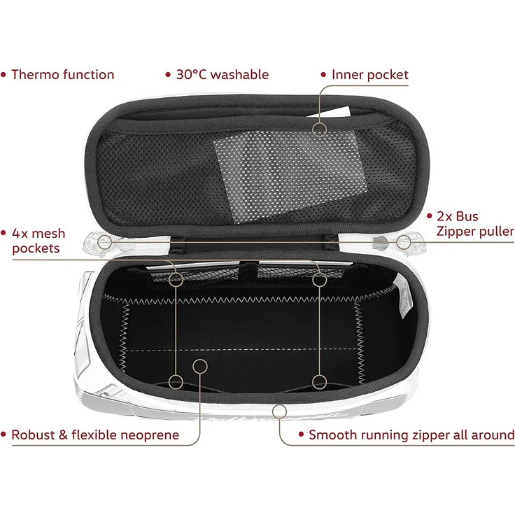 VW Bulli T1 3D Neopren Mäppchen grün – Bild 3