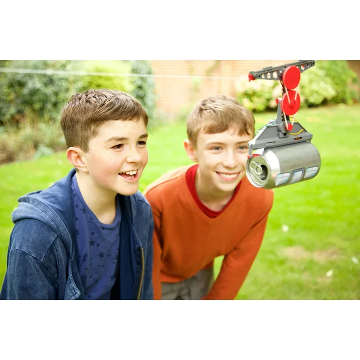 4M 68396 Blechdosen Seilbahn KidzRobotix, Konstruktionsbausatz für Kinder ab 8 Jahren, bunt – Bild 4