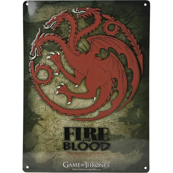 ABYstyle Game of Thrones Targaryen - Metallplatte - Emblem