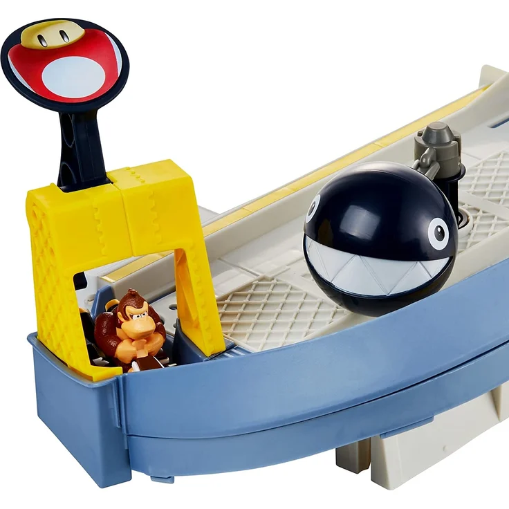 Hot Wheels Mario Kart Kettenhunde Trackset Rennbahn, inkl. Donkey Kong Fahrzeug – Bild 8
