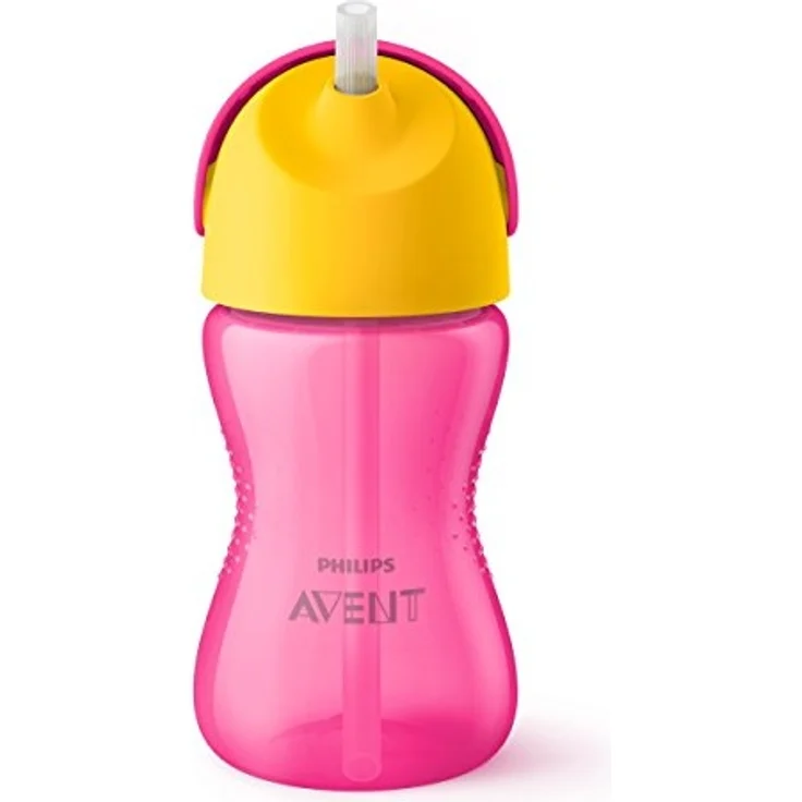 Philips Avent Strohhalmbecher SCF798/02, 300 ml, 12m+, pink/orange – Bild 2