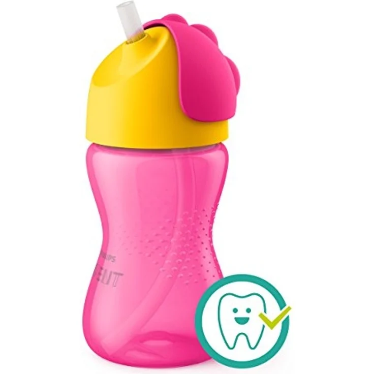 Philips Avent Strohhalmbecher SCF798/02, 300 ml, 12m+, pink/orange – Bild 5