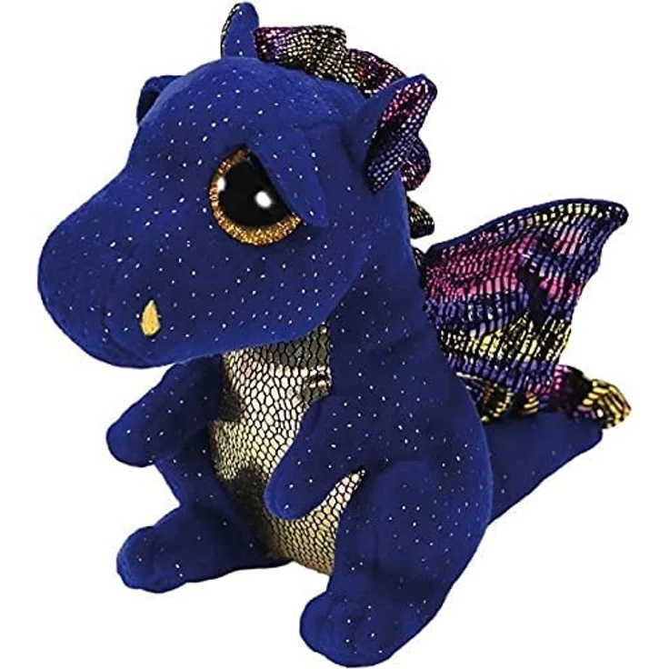 TY 36879 Blue Dragon Saffire, Drache dunkelblau 15cm, mit Glitzeraugen, Glubschi's, Beanie Boo's, 15 cm – Bild 8