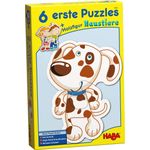 Haba 3902 - 6 Erste Puzzles, Haustiere, Puzzle mit 6 niedlichen Tiermotiven für Kinder ab 2 Jahren, mit Holzfigur zum freien Spiel - Preisvergleich
