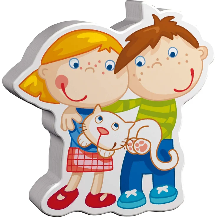 Haba 3902 - 6 Erste Puzzles, Haustiere, Puzzle mit 6 niedlichen Tiermotiven für Kinder ab 2 Jahren, mit Holzfigur zum freien Spiel - Preisvergleich – Bild 3