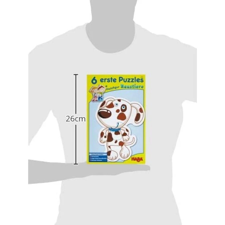 Haba 3902 - 6 Erste Puzzles, Haustiere, Puzzle mit 6 niedlichen Tiermotiven für Kinder ab 2 Jahren, mit Holzfigur zum freien Spiel - Preisvergleich – Bild 10