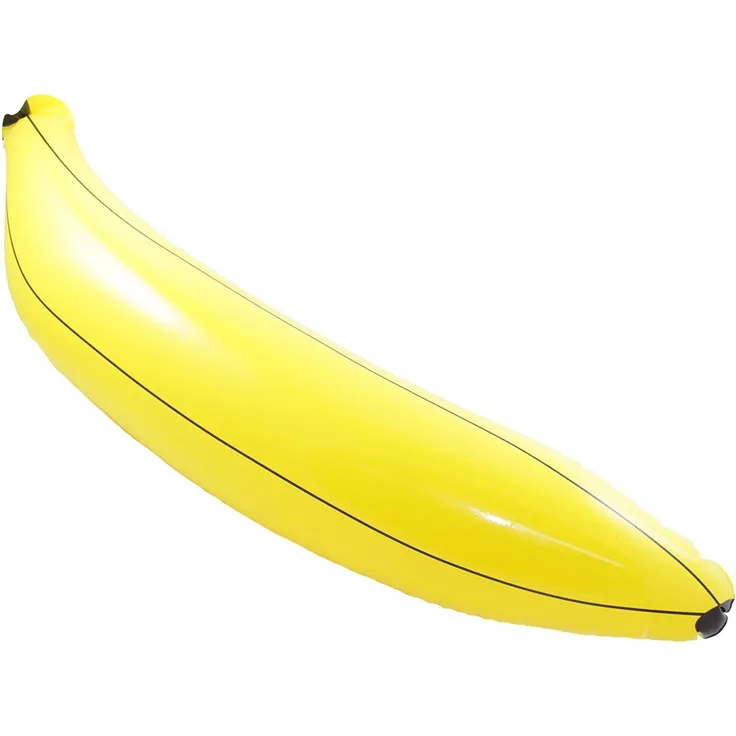 Foxxeo riesige aufblasbare Banane Karneval Fasching Party AFFE Zubehör gelb ca. 90 cm