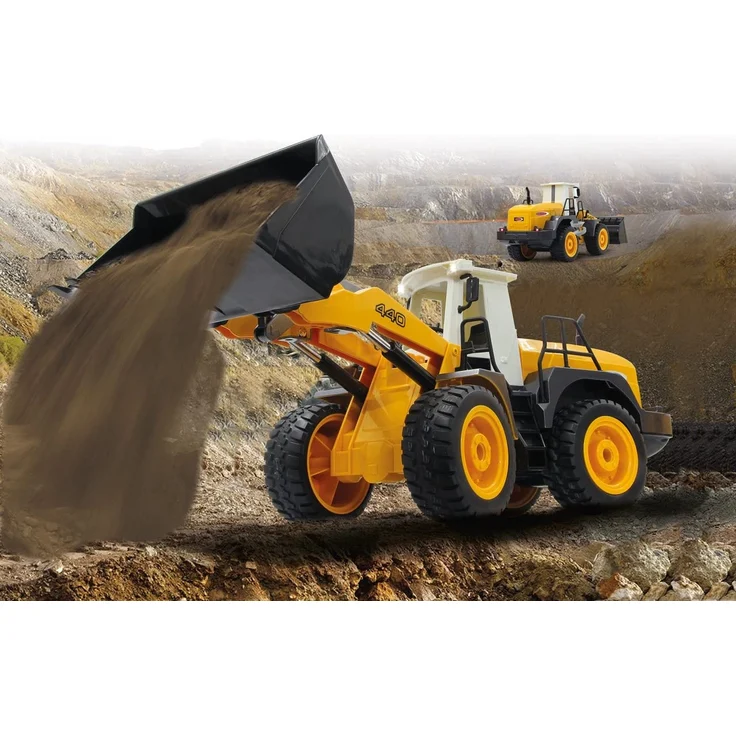 Jamara 410005 - Radlader 440 1:20 2,4G - Schaufel heben / senken / abkippen, realistischer Motorsound (abschaltbar), programmierbare Funktionen, Blinker, Autoabschaltfunktion, 2 Radantrieb – Bild 2