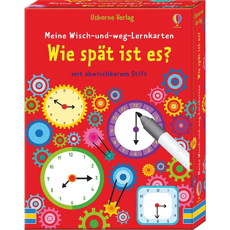 Usborne Verlag Meine Wisch-und-Weg-Lernkarten: Wie spät ist es?