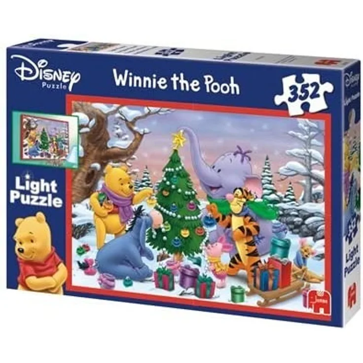 Jumbo Spiele 01880 - Disney Pooh Christmas Light Puzzle 352 Teile