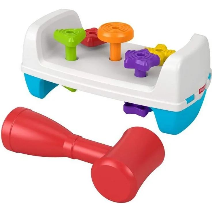 Fisher-Price GJW05 - Werkbank, beidseitiges Spielzeug für Babys und Kleinkinder ab 1 Jahr