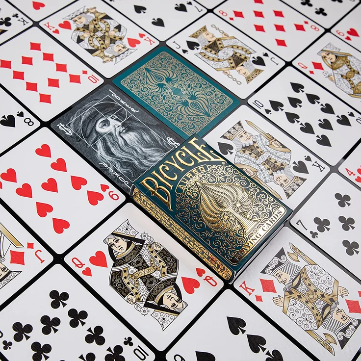 Fournier 1042051 Bicycle Aureo Poker Kartenspiel, Gold – Bild 4
