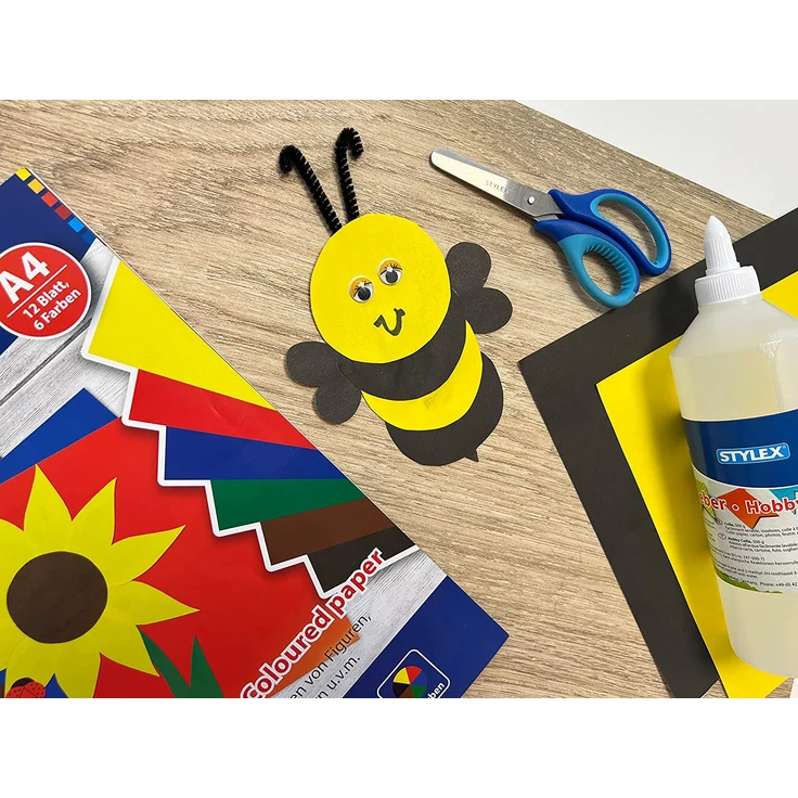 Stylex Buntpapierheft A4 12 Blatt – Bild 5