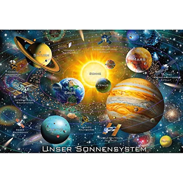 Schmidt Spiele Puzzle 56308 Unser Sonnensystem, 200 Teile Kinderpuzzle, bunt – Bild 2