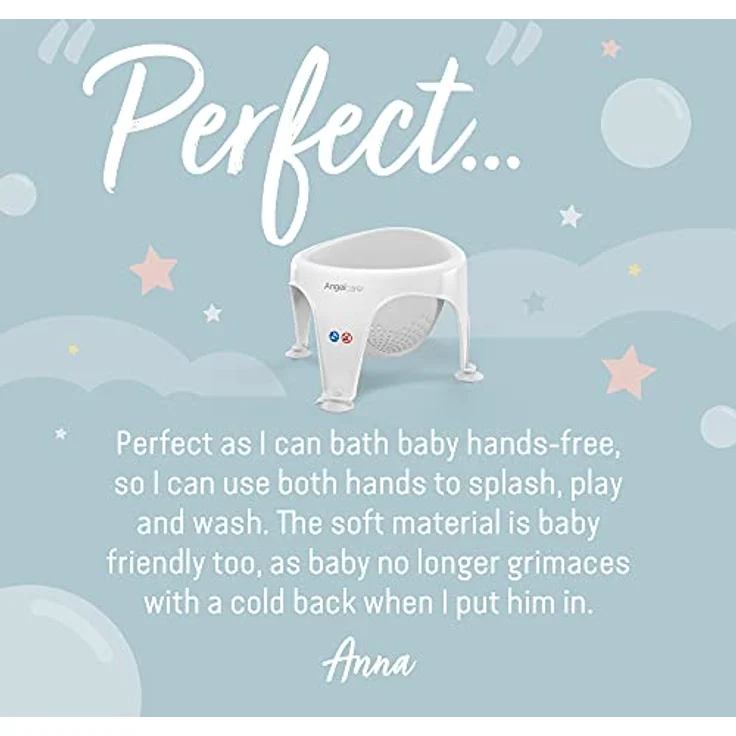 Angelcare Soft Touch Bad Sitz (Aqua) – Grau – Bild 7