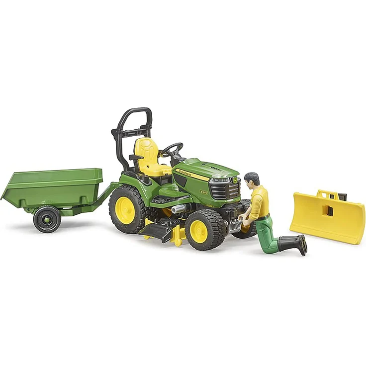 bruder 62104 'bworld John Deere Rasentraktor mit Anhänger und Gärtner', 1:16, ab 4 Jahren – Bild 4