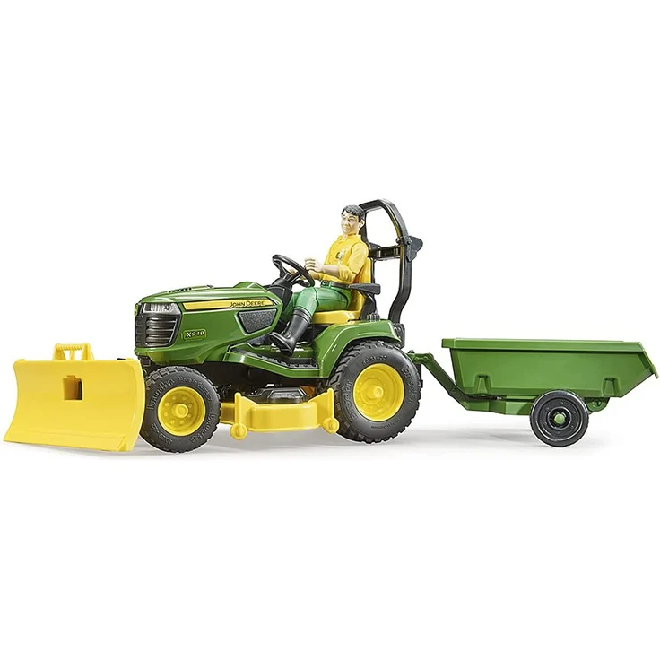 bruder 62104 'bworld John Deere Rasentraktor mit Anhänger und Gärtner', 1:16, ab 4 Jahren – Bild 1