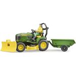 bruder 62104 'bworld John Deere Rasentraktor mit Anhänger und Gärtner', 1:16, ab 4 Jahren