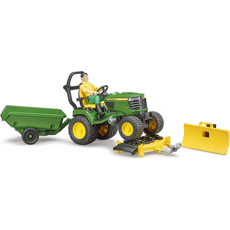 bruder 62104 'bworld John Deere Rasentraktor mit Anhänger und Gärtner', 1:16, ab 4 Jahren – Bild 7