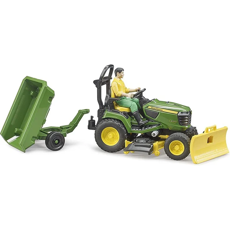 bruder 62104 'bworld John Deere Rasentraktor mit Anhänger und Gärtner', 1:16, ab 4 Jahren – Bild 2