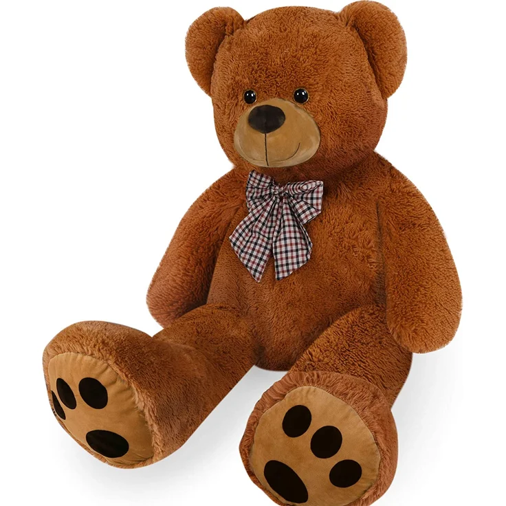 Monzana Teddybär L - XXXL 50-175cm Weiches Fell Schleife Tatzendruck Geschenk Plüschtier Kuscheltier Stofftier Riesen Teddy Bär – Bild 1