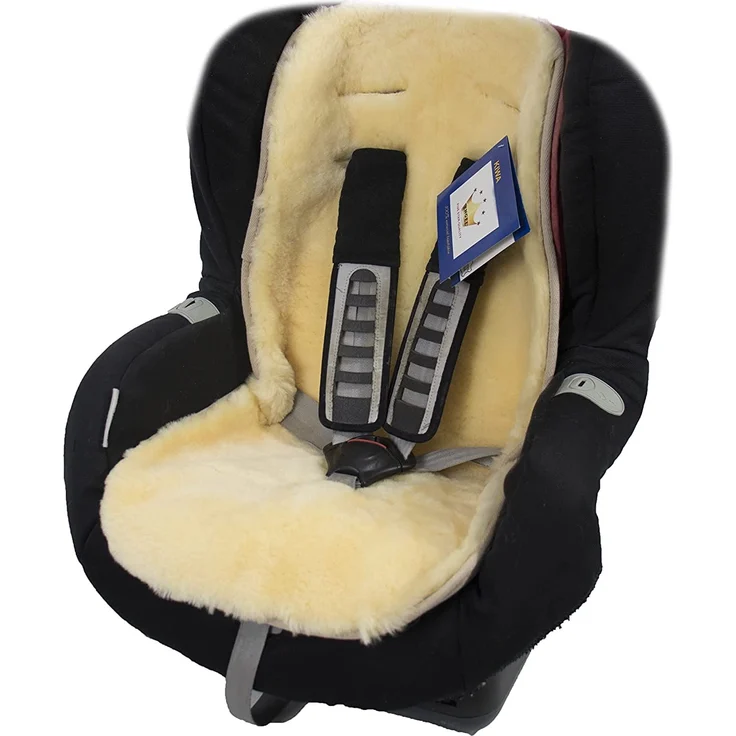 KIWA Kinderwagen Einlage für Kinderwagen Buggy Babybett Kinderbett aus Lammfell medizinisch 100% Merino Lammfell - Preisvergleich – Bild 2