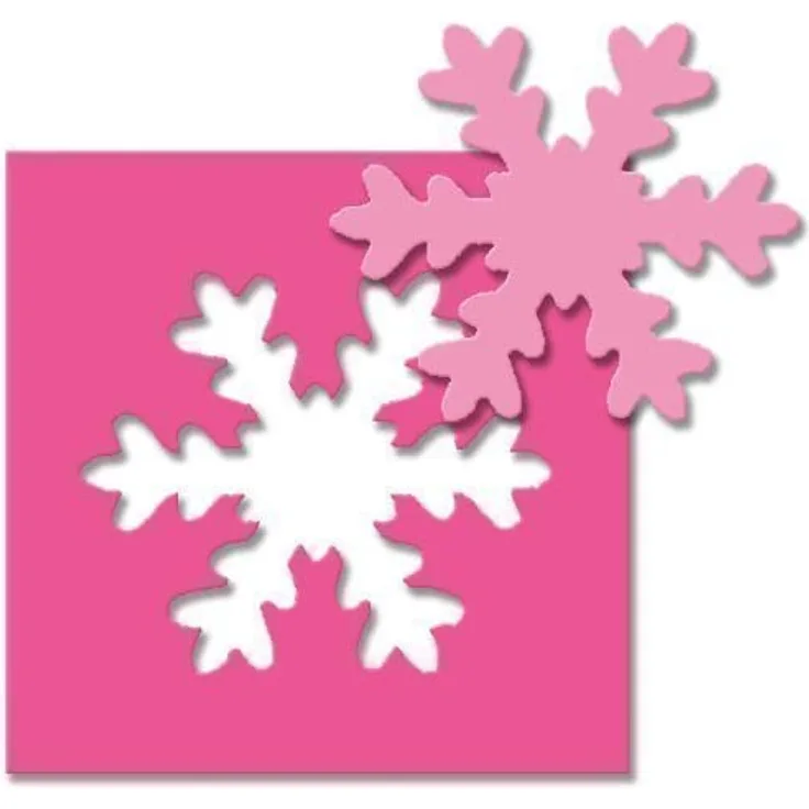 efco Stanzer 3XL, Schneeflocke Motivstanzer, Kern: Metall, pink, 15 x 10,5 x 9 cm