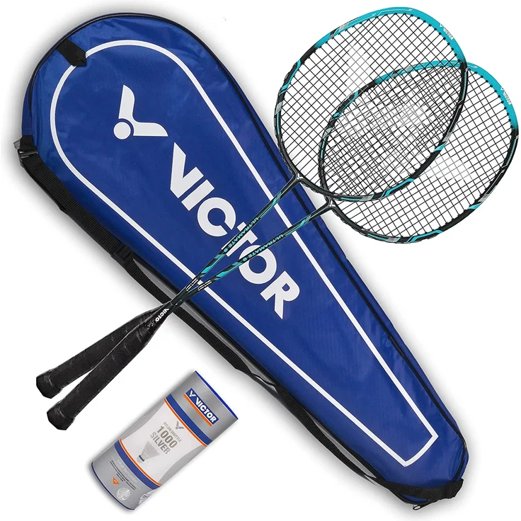 Victor Badminton Set Ultramate 6 blau – Bild 1