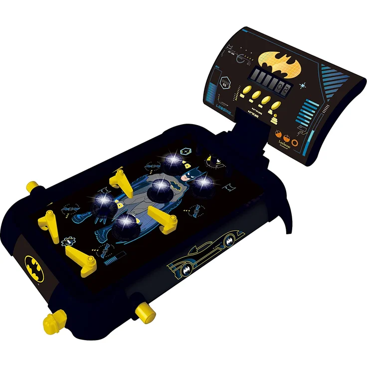 Lexibook JG610BAT Elektronischer Batman-Flipper, lustige Geräusche und Lichteffekte, 5 Hindernisse, funktioniert mit 3 LR14-Batterien, Schwarz/Gelb – Bild 2
