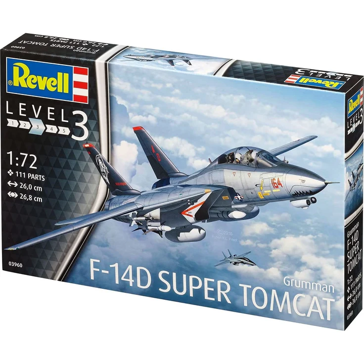 Revell Modellbausatz Flugzeug 1:72 - Grumman F-14D Super Tomcat im Maßstab 1:72, Level 3, originalgetreue Nachbildung mit vielen Details, 03960 – Bild 12