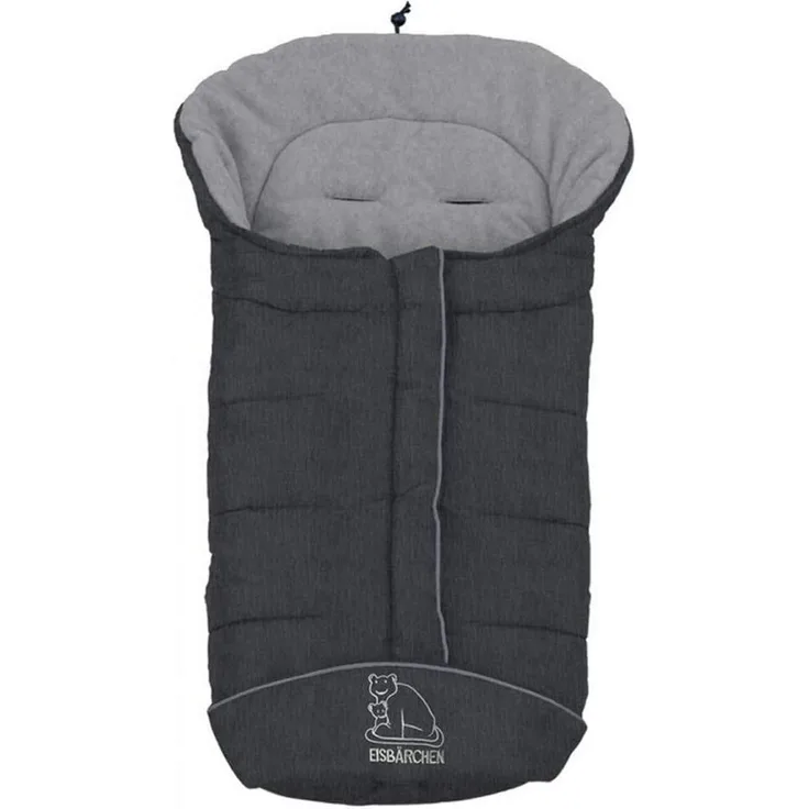Eisbärchen Winterfußsack 7965 GM grau meliert / melange, universell einsetzbar