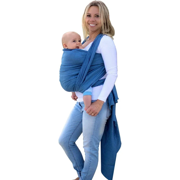 AMAZONAS Babytragetuch Carry Sling Denim - 510 cm 0-3 Jahre bis 15 kg in Blau – Bild 1