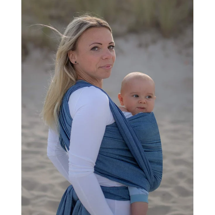 AMAZONAS Babytragetuch Carry Sling Denim - 510 cm 0-3 Jahre bis 15 kg in Blau – Bild 6
