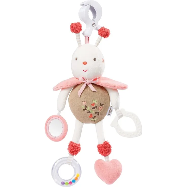 Fehn 068252 Activity-Spieltier Biene mit Klemme Garden Dreams