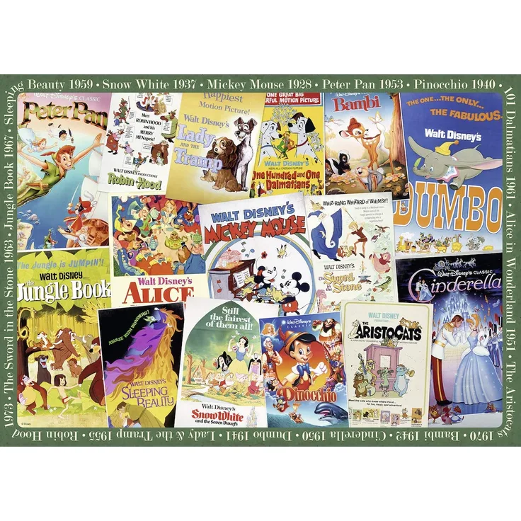 Ravensburger Puzzle 1000 Teile Disney Vintage Movie Post - Preisvergleich