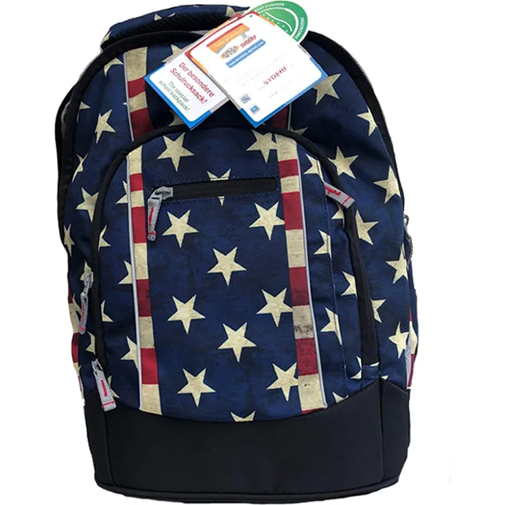 School Mood Schulrucksack - Motiv: Blau,Rot - Farbe: blau,rot