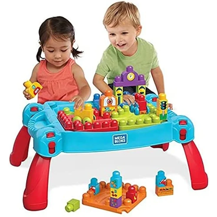 Mattel Mega Bloks FGV05 - Bau und Spieltisch, 30 Teile – Bild 7