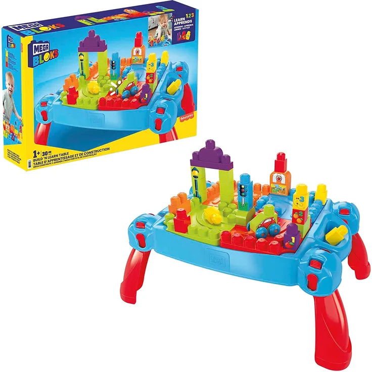 Mattel Mega Bloks FGV05 - Bau und Spieltisch, 30 Teile