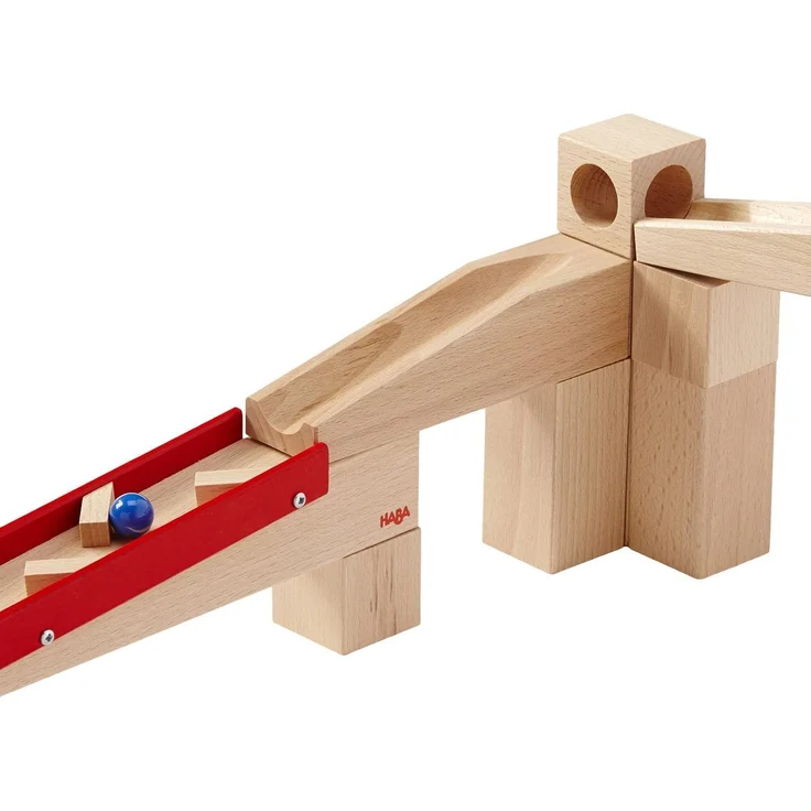 Haba 1136 - HABA Kugelbahn-Bausatz, Holzkugelbahn für Kinder ab 4 Jahren, mit 42 Teilen – Bild 4