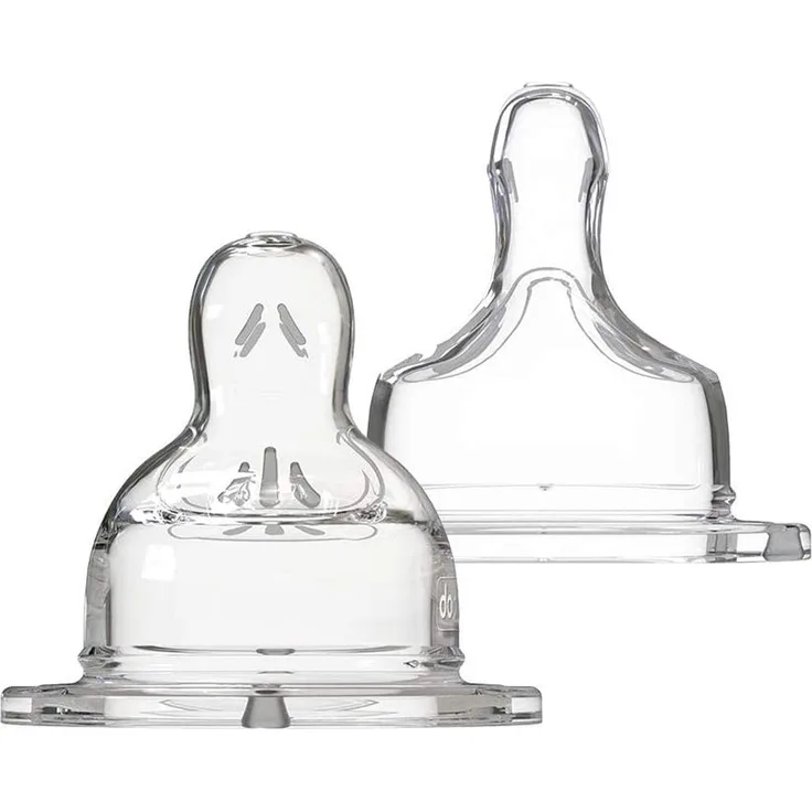 Dodie - Flache Silikonsauger - Durchfluss 1-0-6 Monate, transparent, 6317169